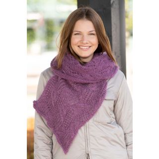 Halsduk med Spetsmönster i Mohair Classic