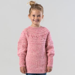Tröja med Dubbelt Garn i Eco Cotton Baby & Angela Gold