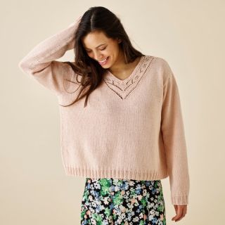 Jumper med V-hals i Esther