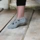 Virkad innetoffel i Raggsocksgarn