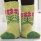 Sockar med Blommor i Sportsragg